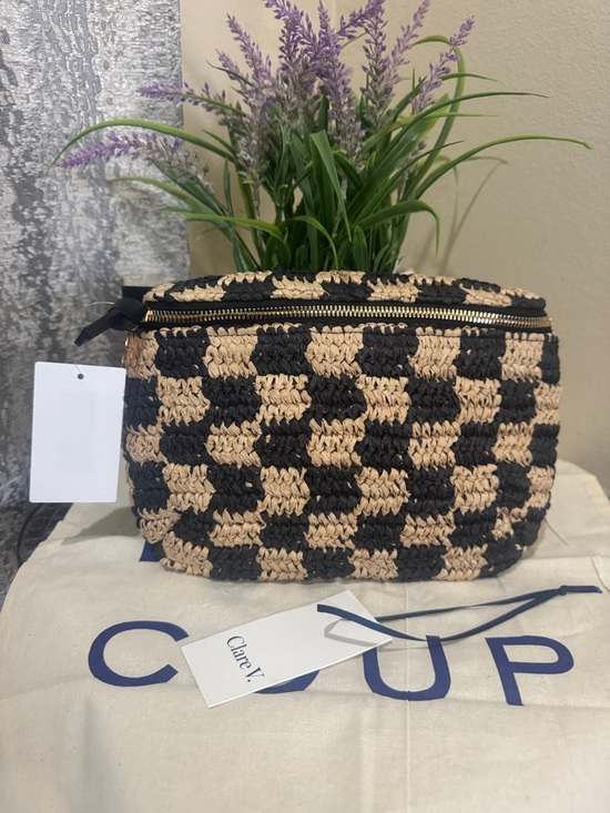 Clare V Handbags - Clare V Checkerboard Woven Raffia Belt Bag